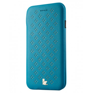 Чехол JisonCase Flip Case для iPhone 6S (Голубой) (Кожа)
