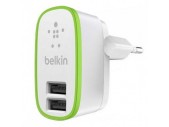 Сетевое зарядное устройство Belkin 2.1А (2 USB)+ Sync Cable 1.2m (Белый)