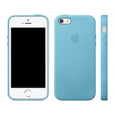 Накладка Apple iPhone 5S Leather Case для iPhone 5/5S (Голубая) MF044