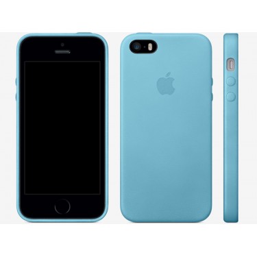 Накладка Apple iPhone 5S Leather Case для iPhone 5/5S (Голубая) MF044