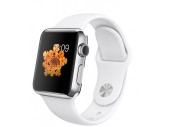 Часы Apple Watch 38 мм (Белый спортивный ремешок) (MJ302)