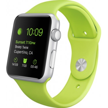 Часы Apple Watch Sport 42 мм (Зеленый спортивный ремешок) (MJ3P2)