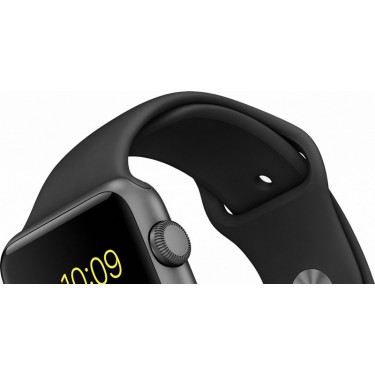 Часы Apple Watch Sport 42 мм (Черный спортивный ремешок) (MJ3T2)
