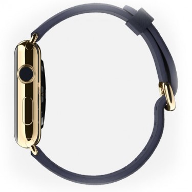 Часы Apple Watch Edition 42 мм (18-к желтое золото, синий ремешок с классической пряжкой) (MJVT2)