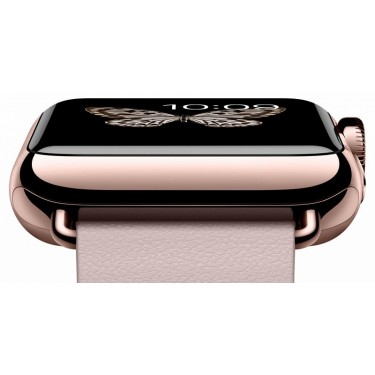 Часы Apple Watch Edition 38 мм (18-к розовое золото, ремешок телесного цвета с современной пряжкой) (MJ3K2)