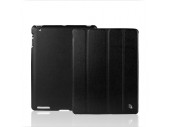Чехол JisonCase Leather для iPad 3 и iPad 4 (Черный)