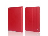 Чехол JisonCase Leather для iPad 3 и iPad 4 (Красный)
