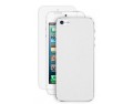 Кожанная накладка и защитная пленка Deppa Rich White для iPhone 5/5S (Белая)