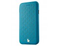 Чехол JisonCase Flip Case для iPhone 6S (Голубой) (Кожа)